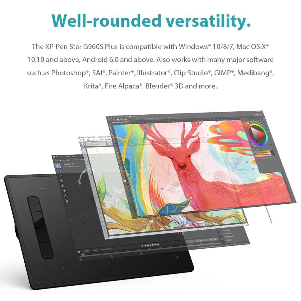 XP-Pen Star G960S Plus Pen Tablet