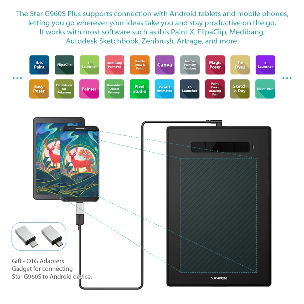 XP-Pen Star G960S Plus Pen Tablet
