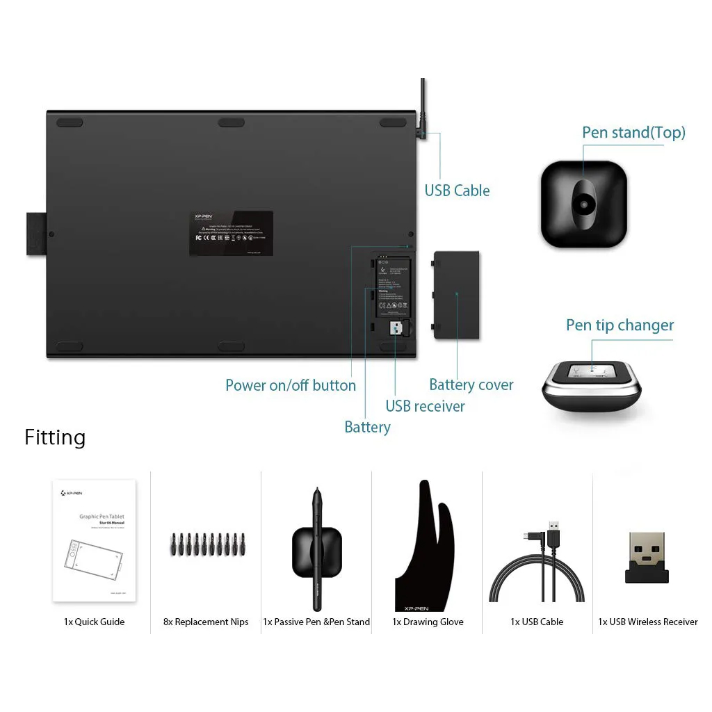 XP-Pen Star 06 Wireless Pen Tablet