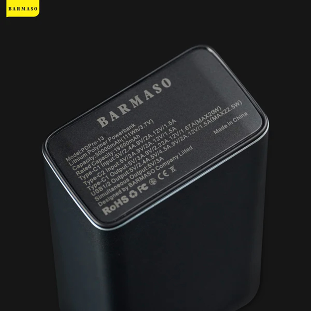 Barmaso 22.5W Robust Power Bank 30000mAh