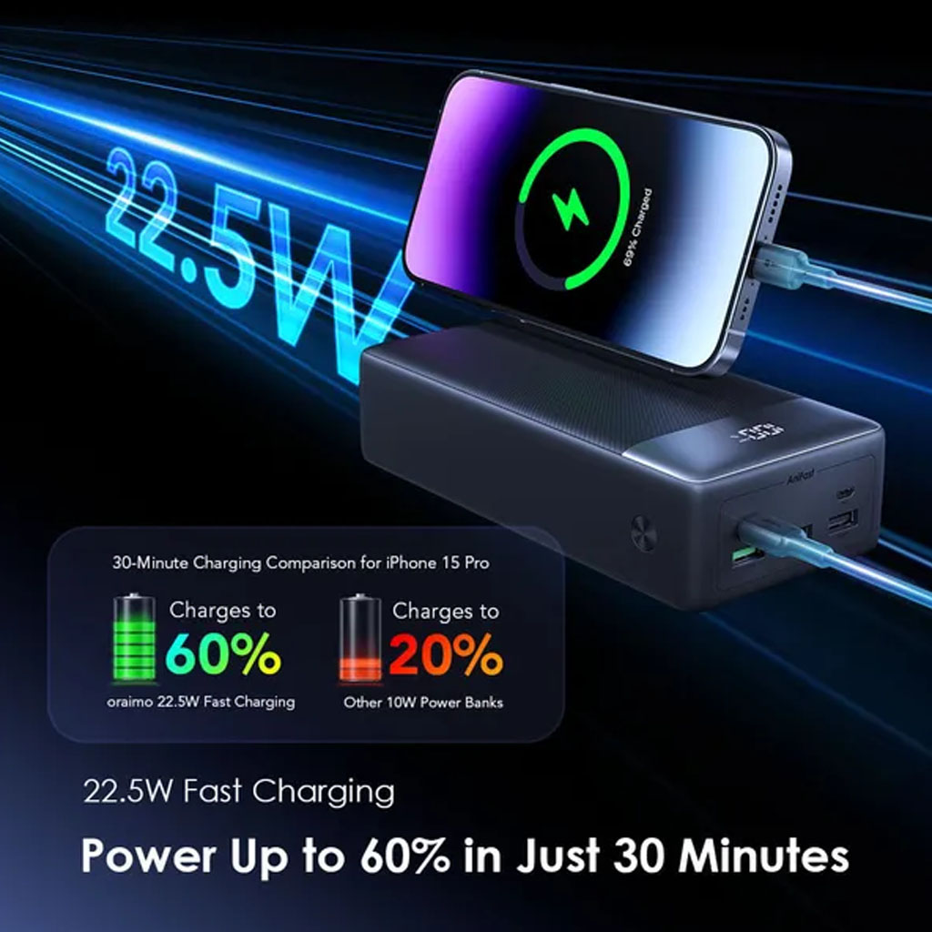 Oraimo PowerBox 400 Vision 40000mAh 22.5W Power Bank (OPB-7400Q)