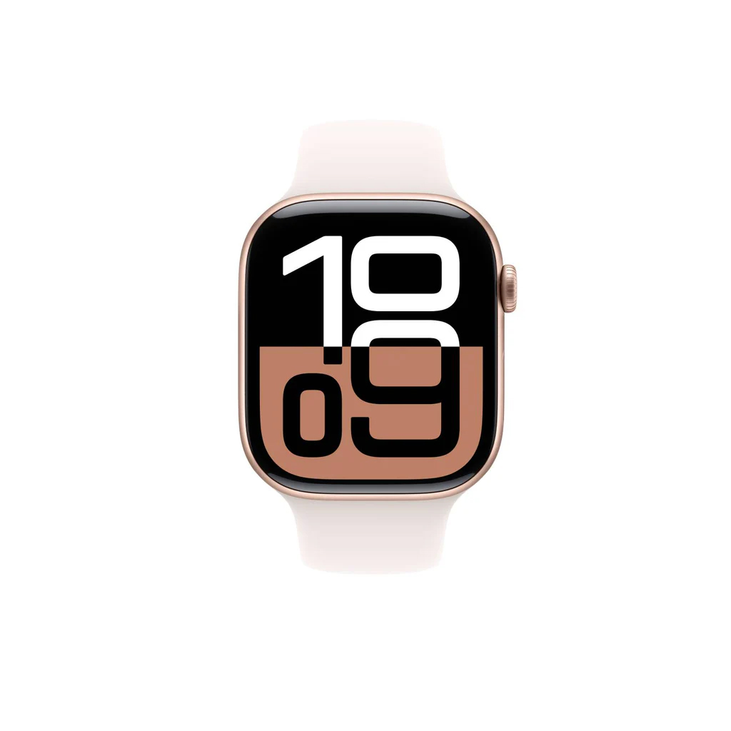 Apple Watch Series 10 (42mm) RoseGold Alluminium Case with StarLight Sport Band (MWWH3)