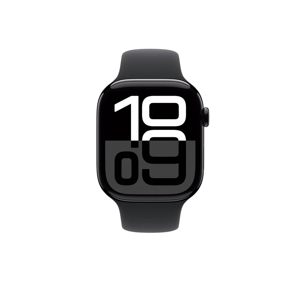 Apple Watch Series 10 (46mm) JetBlack Aluminum Case with Black Sport Band (MWWP3ZP/A)