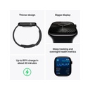 Apple Watch Series 10 (46mm) JetBlack Aluminum Case with Black Sport Band (MWWP3ZP/A)