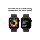 Apple Watch Series 10 (46mm) JetBlack Aluminum Case with Black Sport Band (MWWP3ZP/A)