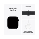 Apple Watch Series 10 (46mm) JetBlack Aluminum Case with Black Sport Band (MWWP3ZP/A)