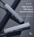 Orico 4-Port Hub (Type-C) (AH-13-GY-BP)