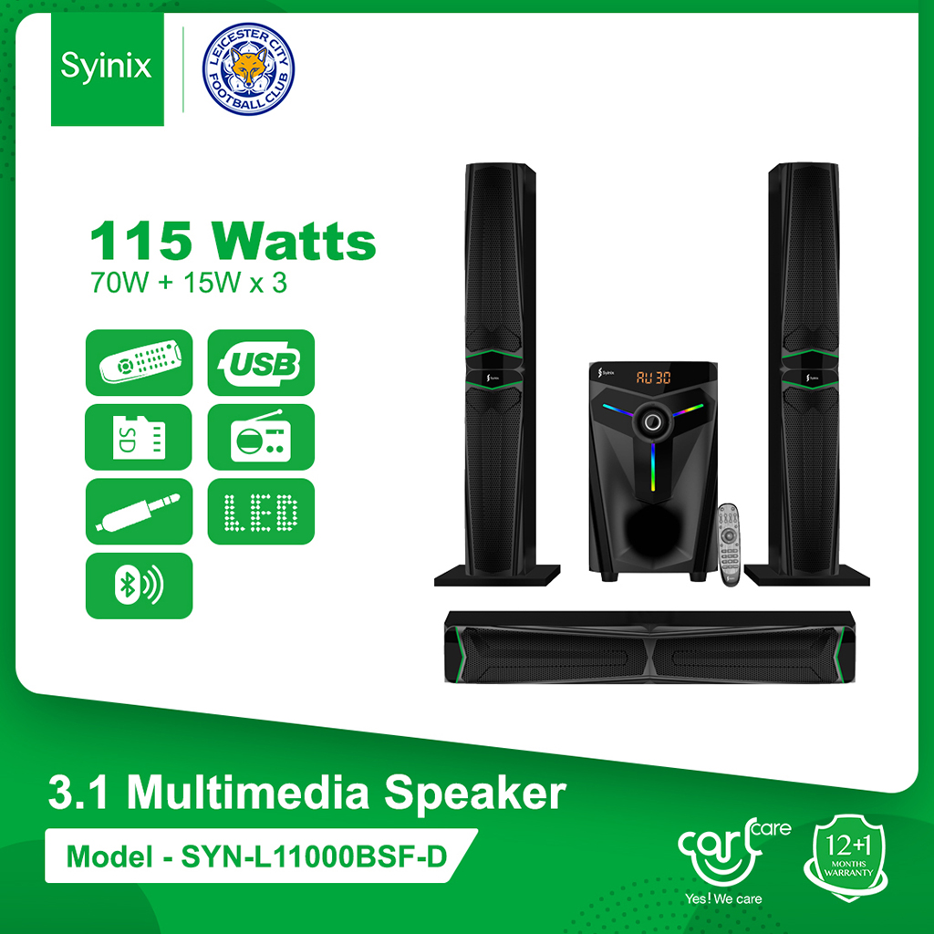 Syinix Speaker SYN-L11100BSF (3.1) (115W)