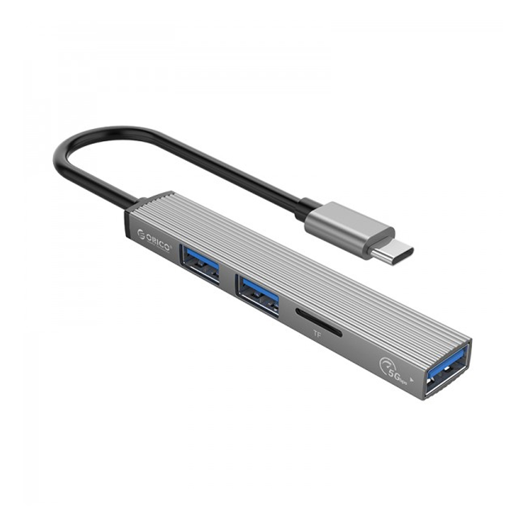 Orico 4-Port Hub with TF Card Reader (Type-C) (AH-12F-GY-BP)