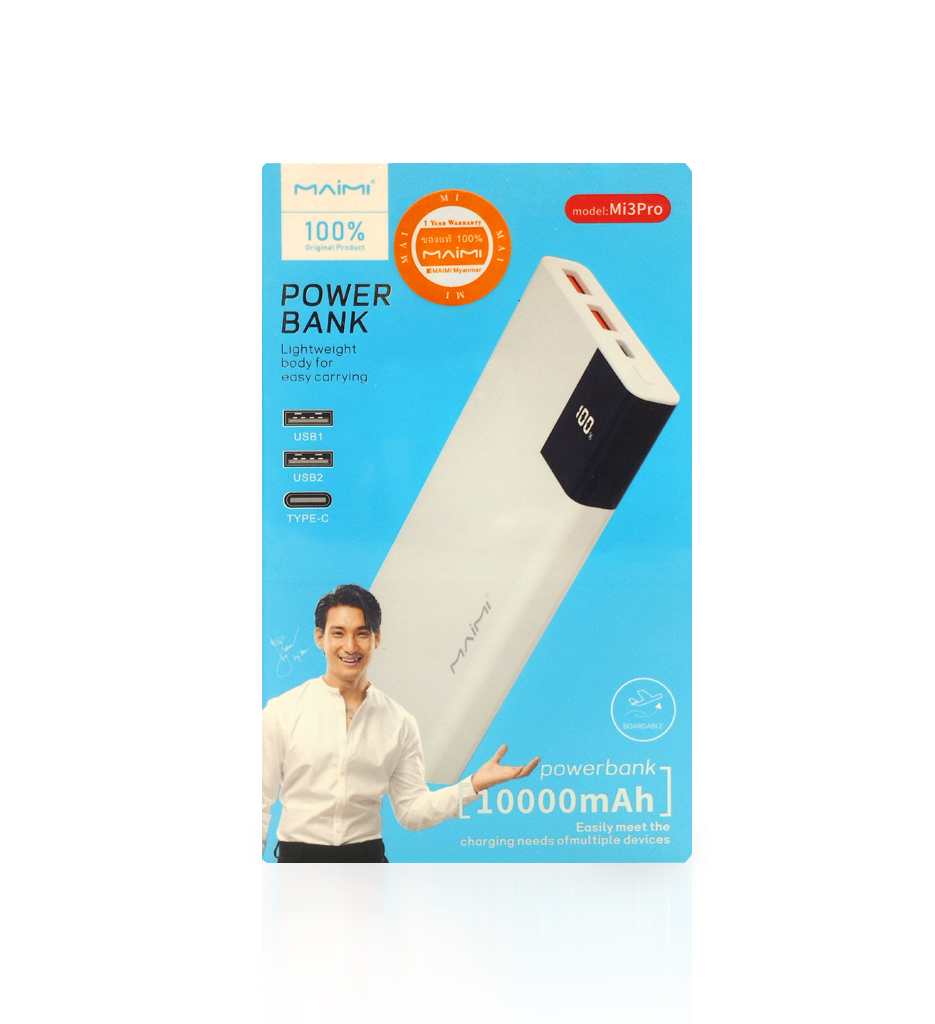 Maimi Portable Source Mi3 Pro 10000mAh Power Bank