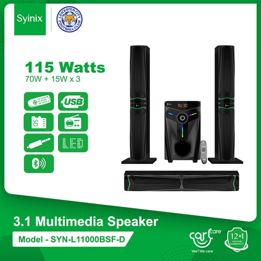 [4895180759611] Syinix Speaker SYN-L11100BSF (3.1) (115W)
