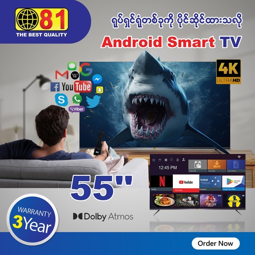 [020600198] 81 55J1U 55&quot; Android TV